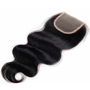 中国 China Hair Factory Closure Silk Base Closures Lace Frontal body wavy straight hair closure メーカー