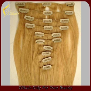 Cina Clip in capelli brasiliani diverso 80g di peso 100g 120g clip di capelli umani di 100% nelle estensioni dei capelli produttore