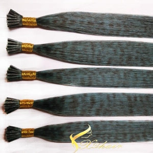 Cina Colored human hair extension keratin tip I tip hair 0.5g abd 1g produttore