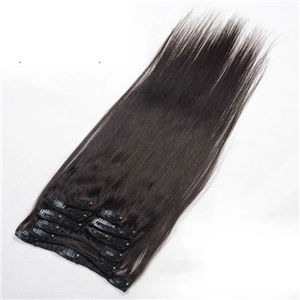 중국 Double drawn 150g 190g 220g 100% real human hair extensions clip in 제조업체