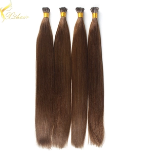 China Double drawn prebonded hair extension russian i tip hair extensions 1g manufacturer