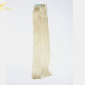 中国 Double weft full cuticle wholesale kinky curly double tape hair extensions メーカー