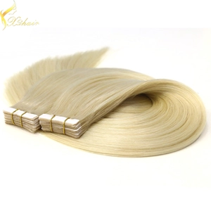 中国 Double weft full cuticle wholesale virgin tape hair extensions remy straight メーカー