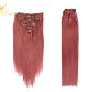 중국 European Quality Customized Color 100% Human Remy Smooth Silky Straight Clip In Hair Extension 제조업체