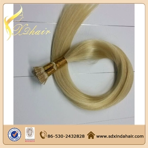 Cina Factory Price Double Drawn brazilian Remy i tip hair extensions wholesale produttore
