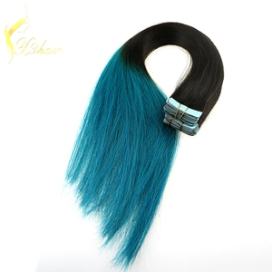 China Factory direct cheap aliexpress ombre remy tape hair extension two tone color Hersteller
