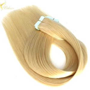 An tSín Fast ship large stock double drawn 100% human hair sticker hair tape déantóir