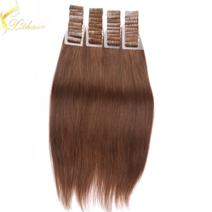 中国 Fast ship large stock double drawn remy tape hair extension seamless メーカー