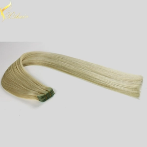 China Fast ship large stock double drawn tape in curly hair extensions fabricante