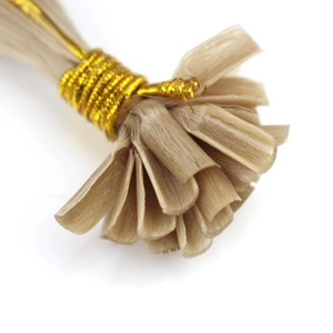 China Good Feedback factory keratin U tip hair extension raw material remy human hair blonde virgin hair manufacturer