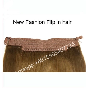 中国 High quality double drawn 100% brazilian remy human hair factory price wholesale Flip in/halo hair extension メーカー
