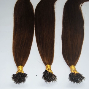 porcelana Extensión cuentas nano nano punta del pelo de la alta calidad remy virginal indio pelo peruano brasileño fabricante