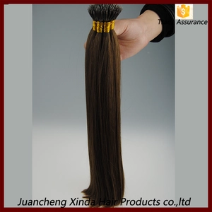 porcelana Holesale brasileño remy del pelo 100% remy muestra de extensiones de cabello humano dio la bienvenida a las extensiones de cabello anillo nano fabricante