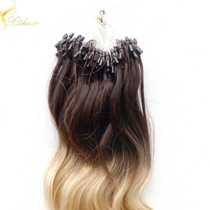 中国 Hot sale factory cheap price high quality micro ring hair extension grade aaa remy hair メーカー