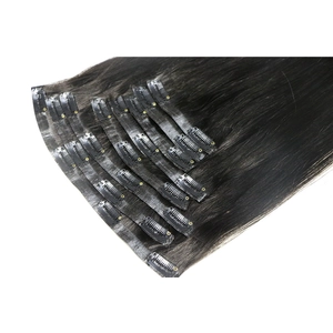 Cina Hot selling 20inch 100% Brazilian virgin hair clip in hair extension 200g with 18 clips produttore