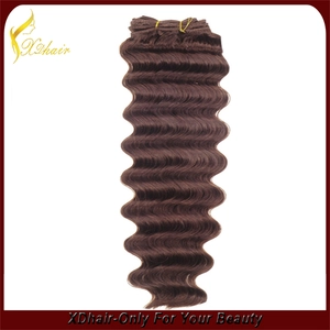 중국 Hot selling new products European Indian Brazilian hair weft bulk deep wave body wave loose wave curly two tone hair weave 제조업체