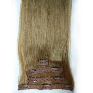 중국 Human hair double drawn lace clip in hair hot sales human hair extension peruvian 제조업체