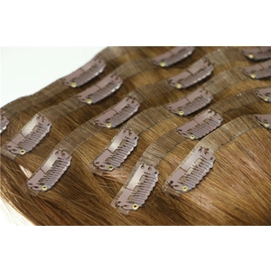 중국 Human hair silky straight brown color cheap colored clip in human hair 제조업체