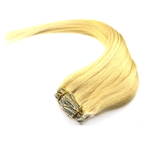 China Light blond human hair extension clip in hair weft Hersteller