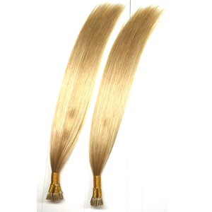 China Light blond human hair extensiuon stick tip hair I tip virgin remy manufacturer