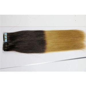 China Long lasting all color straight malaysian tape hair extensions,100% fabricante