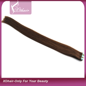 China Manufacture Wholesale 100% Remy Hair Soft and Smooth No Tangle No Shedding Tape in Hair Extension manufacturer