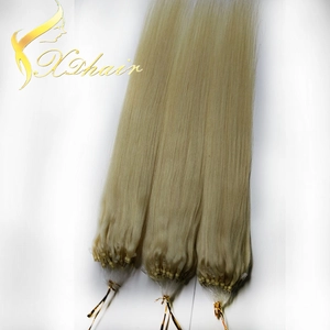 China Micro loop ring hair loop wire light blond brazilian hair manufacturer