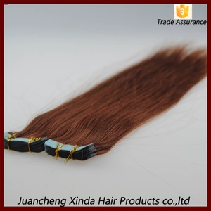 China Most popular products 2015 100% virgin remy grade russian hair tape hair extensions manufacturer