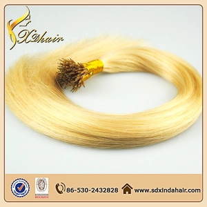 porcelana Nano Tip Hair 100% Human Hair Extensions Wholesale High Quality Cheap Price 8A Double Drawn fabricante