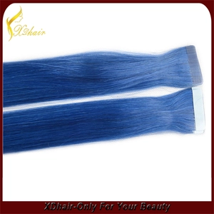 Cina New product best colored high quality glue Indian virgin hair double drawn Germany glue beautiful colored tape hair extension produttore