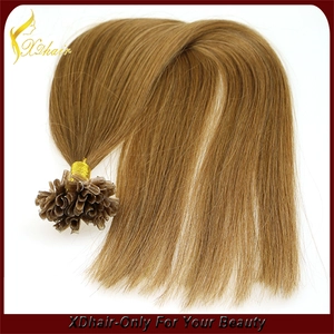 중국 No shedding no tangle European virgin remy keratin fusion Italian glue nail tip human hair double drawn U tip hair extension 제조업체