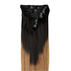China Silky Straight  blonde human hair extensions clip in human hair pieces manufacturer