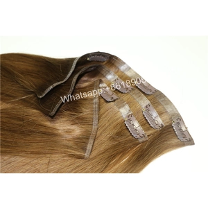 중국 Silky straight double drawn clip in hair extensions 100% human hair 제조업체