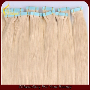 Cina Tangle free keratin glue 100% European virgin remy hair double drawn American blue glue tape hair extension produttore