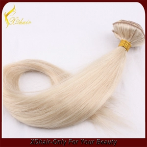 중국 Top grade fast delivery 100% European virgin remy hair double weft double drawn clip in hair extension 제조업체