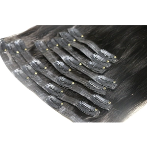 Cina Top grade thickness Remy Double Drawn pu skin weft clip in hair extensions produttore