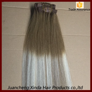 중국 Wholesale Cheap Brazilian Two Tone Clip in Hair Extension Clip Hair Extensions 제조업체