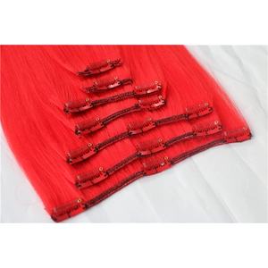 중국 Wholesale Cheapest 100% Human Hair Clip On Hair Extensions 9 pcs 제조업체