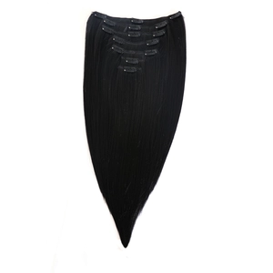중국 Wholesale no tangle no shedding 100% human hair double weft clip in human hair extension 제조업체