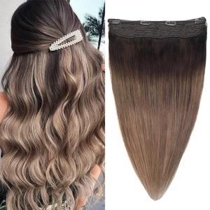 China Extensão do cabelo virgem brasileira Virgem na extensão de cabelo halo cabelos humanos fabricante