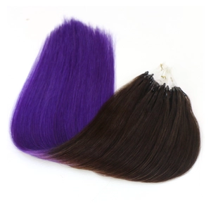 China brazillian hair extensions 100 virgin indian remy human hair seamless micro loop ring hair extension wholesale manufacturer