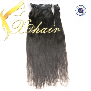 중국 clip in human hair extensions aliexpress hair clip in hair extension  100% remy hair 제조업체