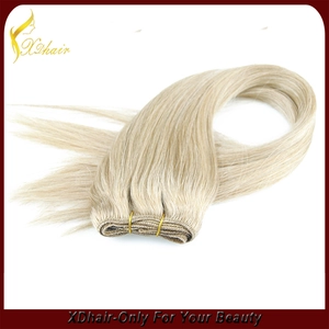 Cina doppio capelli umani remy disegnato 60ash capelli biondi di trama 200g produttore