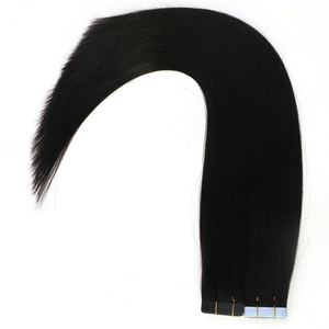 An tSín double drawn skin weft new hair virgin brazilian indian remy human PU tape hair extension déantóir