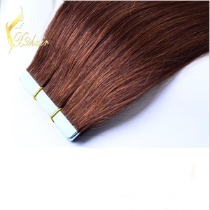 中国 grade 6A shedding free remy tape in human hair extension brazilian hair tape hair メーカー