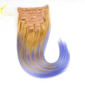 China high quality Fashion balayage clip in hair extension Hersteller