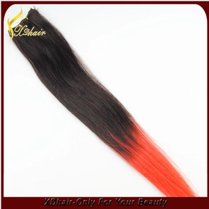 중국 ombre hair extension clip in, two tone clip in hair extension, quad weft clip in hair extension wholesale 제조업체