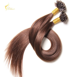 porcelana premium quality no tangle nail hair extension remy u tip 100 human hair fabricante