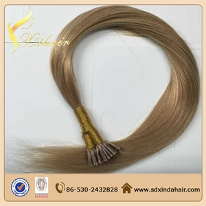 Cina stick tip extensions human hair I tip hair extension remy pre bonded produttore