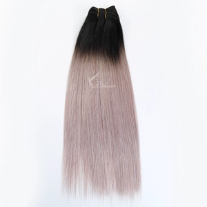 중국 top quality two tone #1b/#grey color hair weave bundles sew in human hair weave ombre hair 제조업체